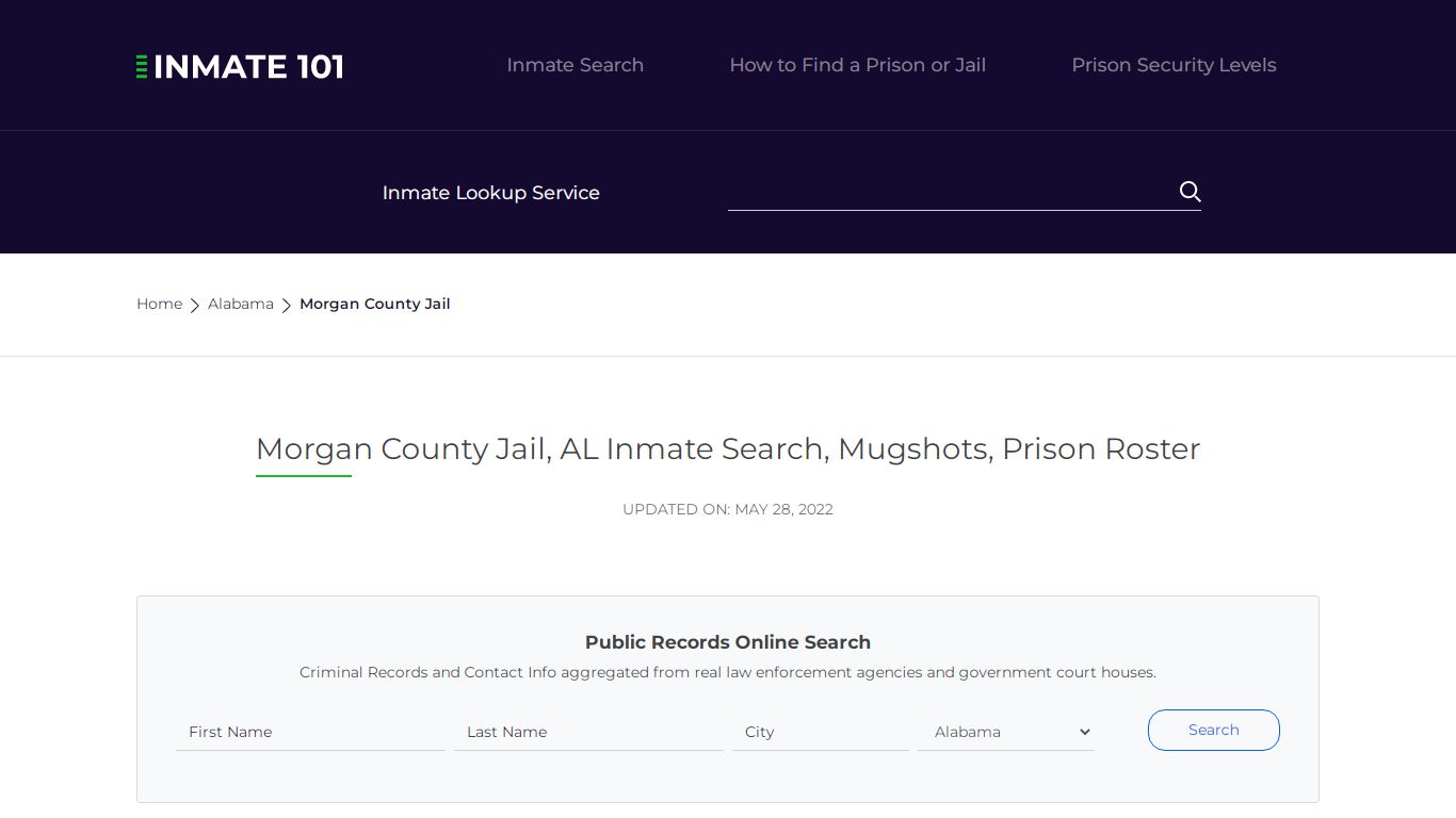 Morgan County Jail, AL Inmate Search, Mugshots, Prison ...